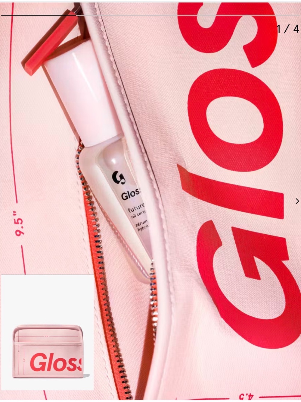 Glossier Pink Beauty bag